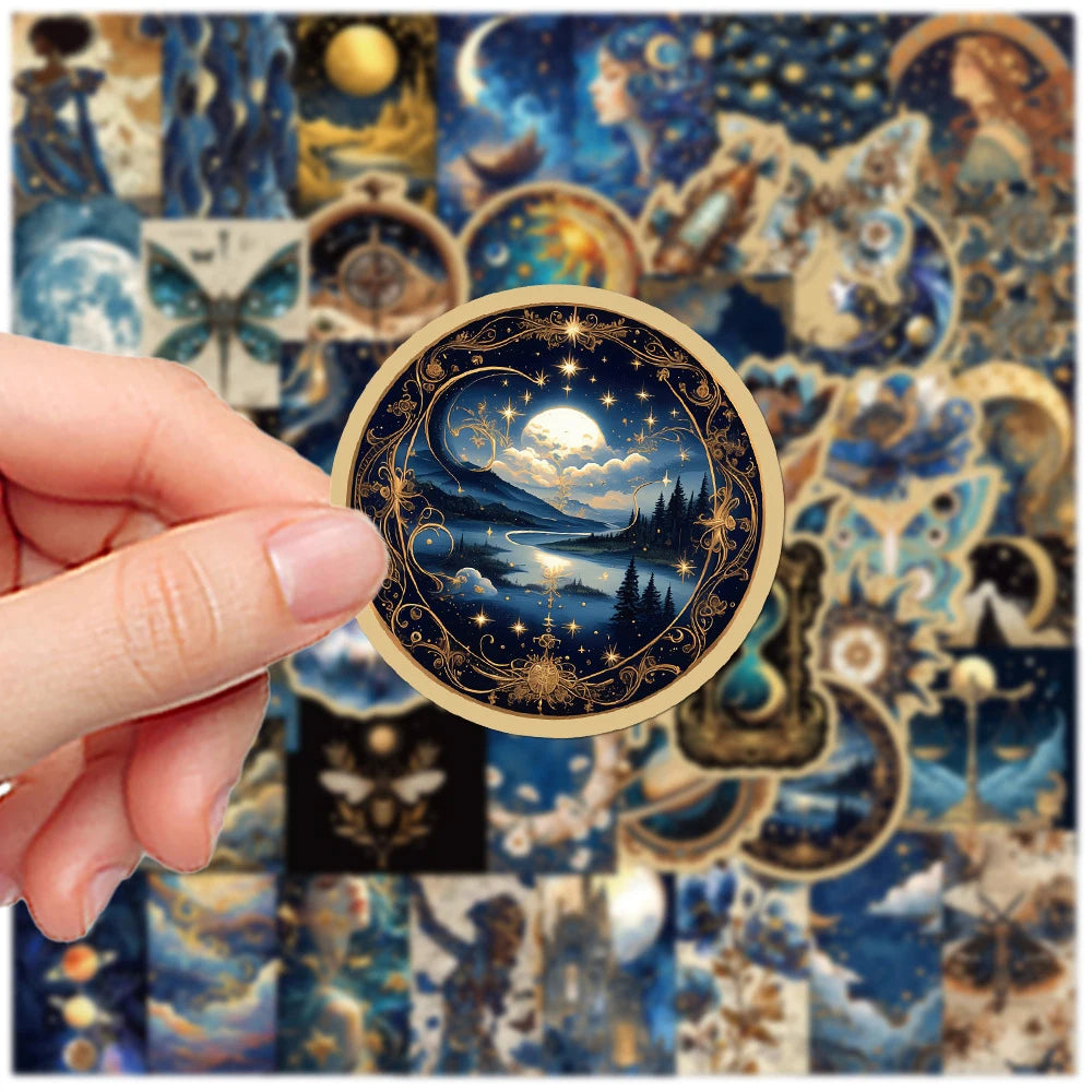 10/30/50 Stk. Retro Astronomie Sticker Set– Lyriana