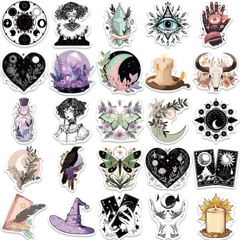 10/30/50 Stk. Hexen-Sticker Set– Valeria