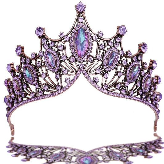 Schwarze Kristall-Tiara – Evelyn