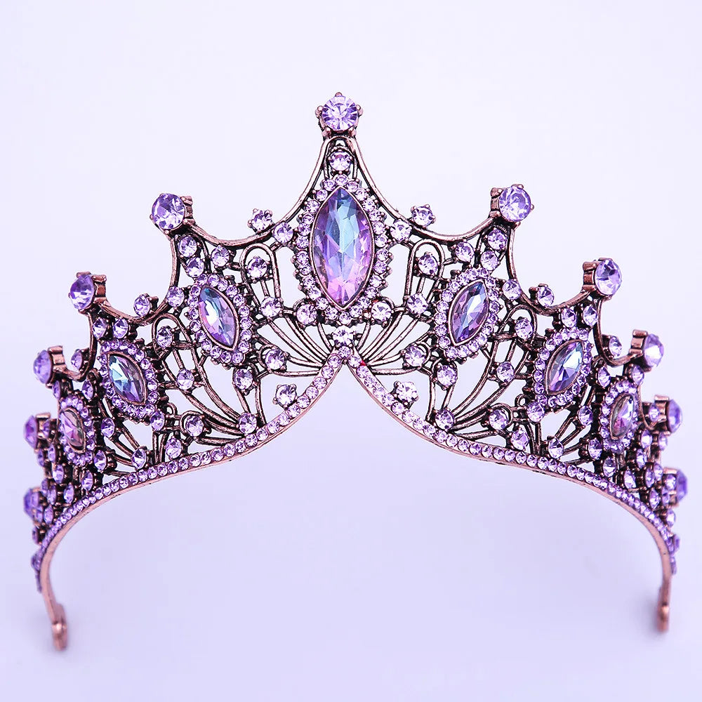 Schwarze Kristall-Tiara – Evelyn