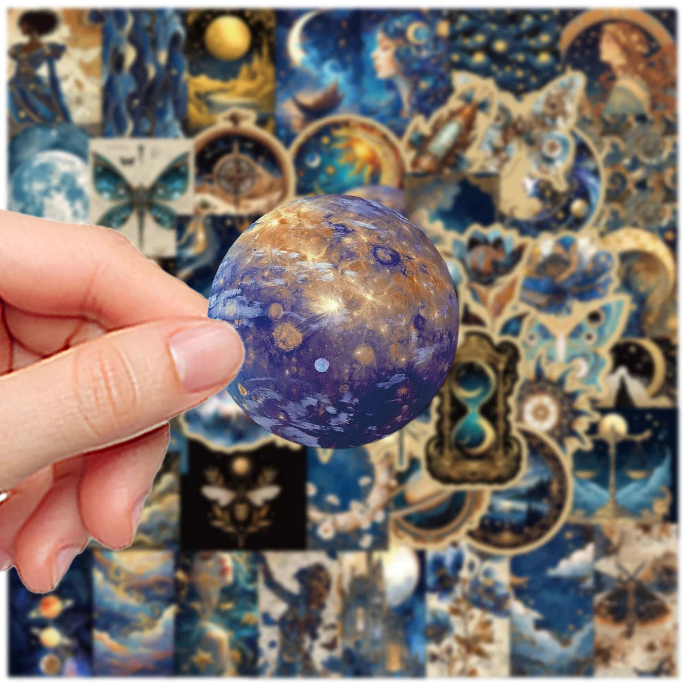 10/30/50 Stk. Retro Astronomie Sticker Set– Lyriana